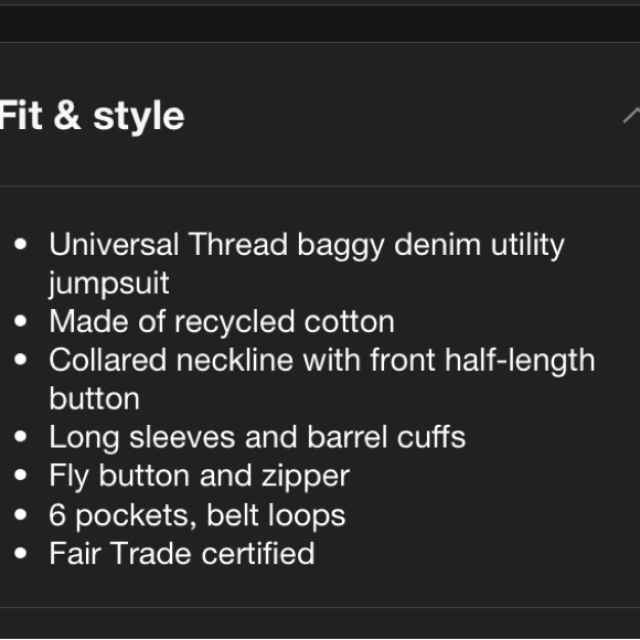 💕Universal Thread Blue Denim Jumpsuit size 8 - Picture 4 of 7